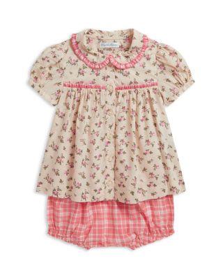 Girls' Floral Cotton Shirt & Gingham Bloomer Set - Baby by RALPH LAUREN