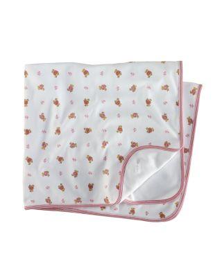 Girls' Layette Reversible Printed Receiving Blanket - Baby by RALPH LAUREN