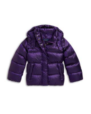 Girls' Metallic Down Hooded Jacket - Little Kid by RALPH LAUREN