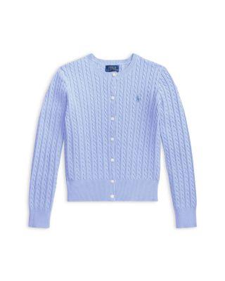 Girls' Mini-Cable Cotton Cardigan - Big Kid by RALPH LAUREN