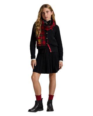 Girls' Mini Cable Cotton Cardigan & Skirt Set - Big Kid by RALPH LAUREN