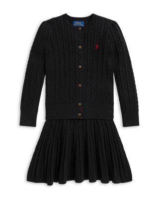 Girls' Mini Cable Cotton Cardigan & Skirt Set - Little Kid by RALPH LAUREN