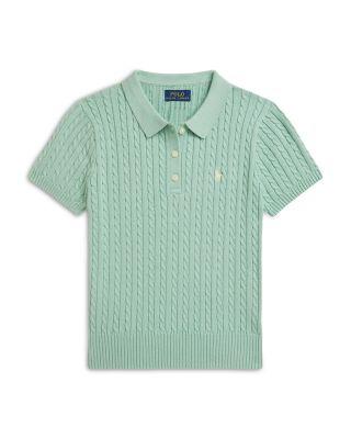 Girls' Mini Cable Cotton Polo Sweater - Big Kid by RALPH LAUREN
