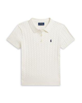 Girls' Mini Cable Cotton Polo Sweater - Big Kid by RALPH LAUREN