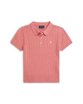 Girls' Mini Cable Cotton Polo Sweater - Big Kid by RALPH LAUREN