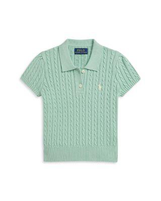 Girls' Mini Cable Cotton Polo Sweater - Little Kid by RALPH LAUREN
