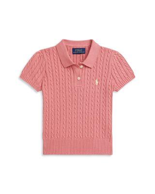 Girls' Mini Cable Cotton Polo Sweater - Little Kid by RALPH LAUREN