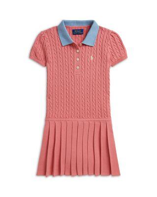 Girls' Mini Cable Cotton Sweater Dress - Little Kid by RALPH LAUREN