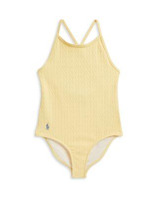 Girls' Mini-Cable Jacquard One-Piece Swimsuit - Little Kid by RALPH LAUREN