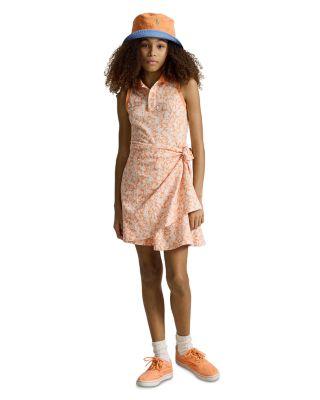 Girls' Pineapple Faux Wrap Mesh Polo Dress - Big Kid by RALPH LAUREN