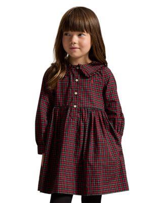 Girls' Plaid Cotton Poplin Shirtdress - Little Kid by RALPH LAUREN
