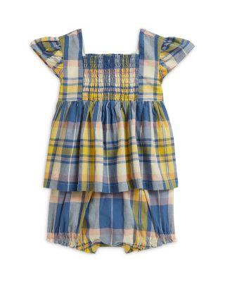 Girls' Plaid Smocked Cotton Top & Bloomer - Baby by RALPH LAUREN