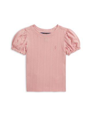 Girls' Pointelle Knit Cotton Boxy Tee - Little Kid by RALPH LAUREN