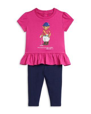 Girls' Polo Bear Cotton Tee & Legging Set - Baby by RALPH LAUREN
