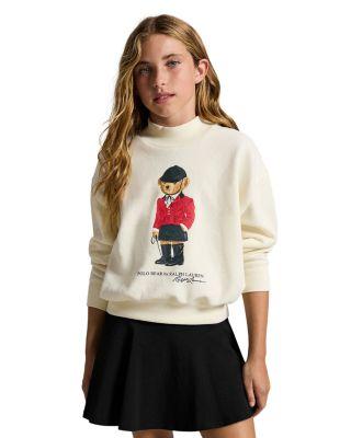 Girls' Polo Bear Fleece Boxy Sweatshirt - Big Kid by RALPH LAUREN