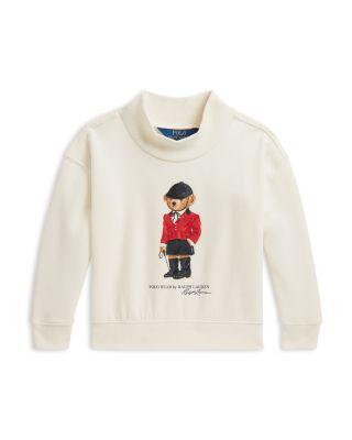Girls' Polo Bear Fleece Boxy Sweatshirt - Little Kid by RALPH LAUREN