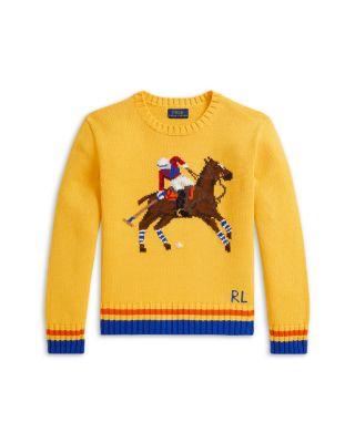 Girls' Polo Player Cotton Sweater - Big Kid by RALPH LAUREN