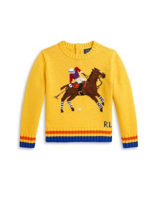 Girls' Polo Player Cotton Sweater - Little Kid by RALPH LAUREN
