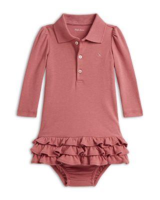 Girls' Ruffled Soft Cotton Polo Dress & Bloomer Set - Baby by RALPH LAUREN