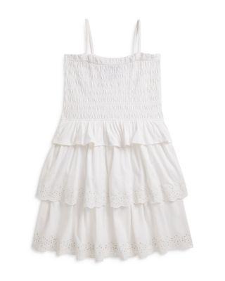 Girls' Smocked Cotton Jersey Dress - Little Kid by RALPH LAUREN