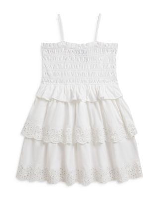 Girls' Smocked Cotton Jersey Dress - Little Kid by RALPH LAUREN