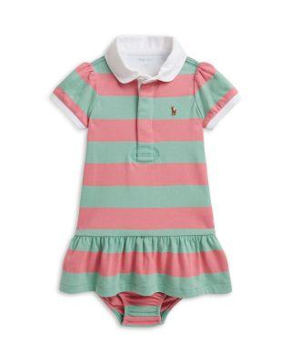 Girls' Striped Cotton Rugby Dress & Bloomers - Baby by RALPH LAUREN