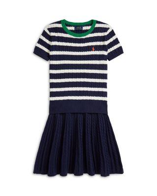 Girls' Striped Cotton Sweater & Skirt Set - Big Kid by RALPH LAUREN