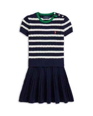 Girls' Striped Cotton Sweater & Skirt Set - Little Kid by RALPH LAUREN