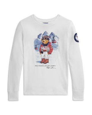 Girls' Team USA Polo Bear Cotton Tee - Big Kid by RALPH LAUREN
