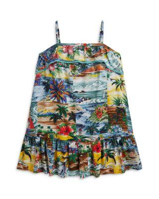 Girls' Tropical Print A Line Dress - Little Kid by RALPH LAUREN