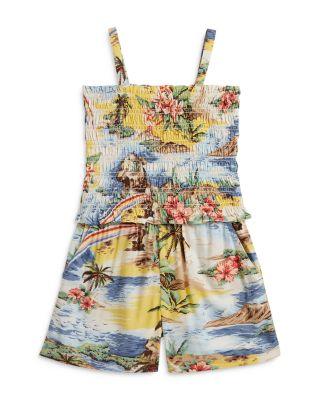 Girls' Tropical Print Smocked Boxy Top & Shorts Set - Little Kid by RALPH LAUREN