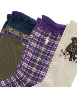 Girls' Walking Dog Bear Socks by RALPH LAUREN