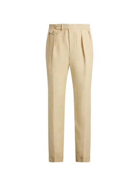 Gregory flat-front linen trousers by RALPH LAUREN