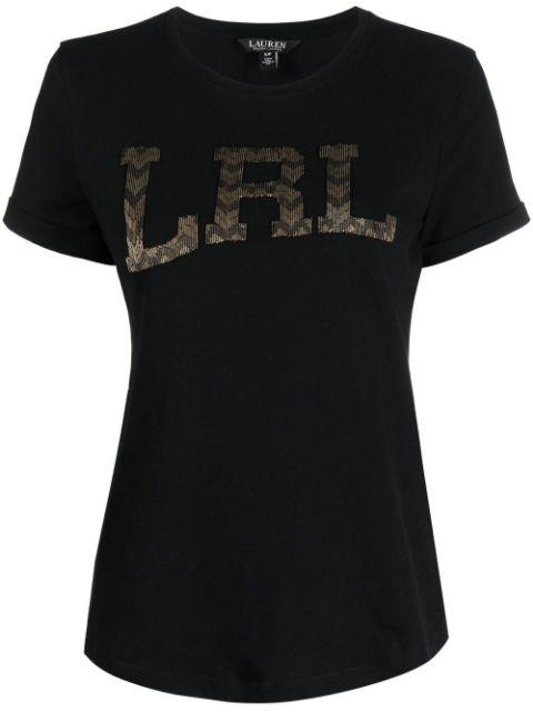 Hailly beaded-logoT-shirt by RALPH LAUREN