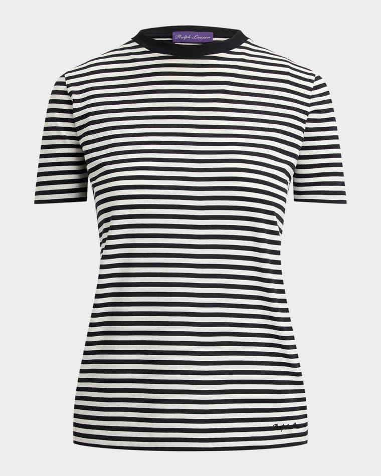 Hallie Striped Cotton Jersey Tee by RALPH LAUREN