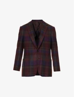Hayden checked single-breasted wool jacket by RALPH LAUREN