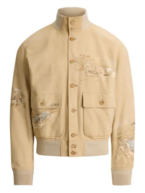 Hayworth painted suede jacket by RALPH LAUREN