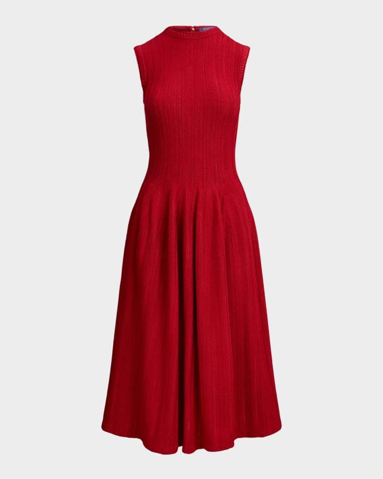 Jeena Embroidered Silk-Blend Day Dress by RALPH LAUREN