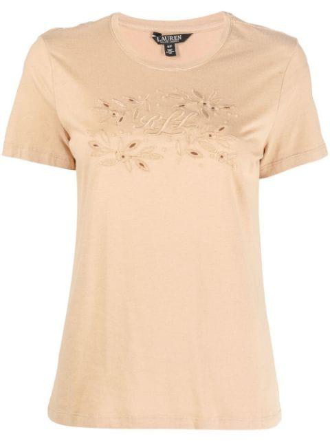 Katlin embroidered-detail T-shirt by RALPH LAUREN