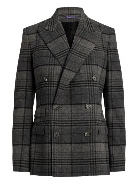 Kent plaid-print double-breasted blazer by RALPH LAUREN