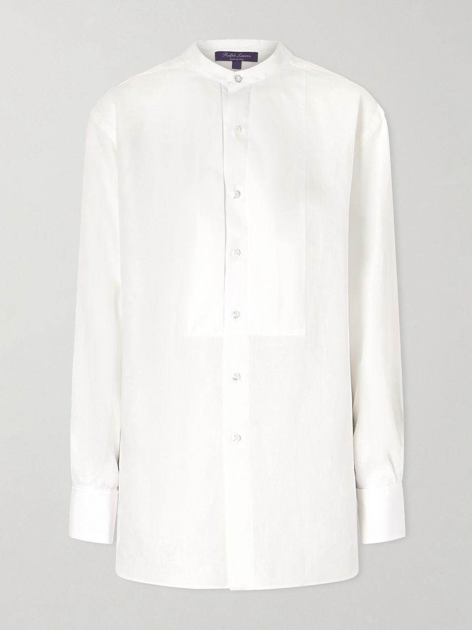 Kirstin cotton-trimmed linen shirt by RALPH LAUREN