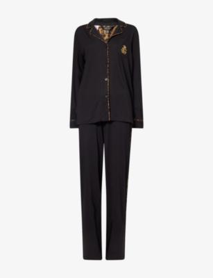 Logo-Embroidery Long-Sleeve Cotton-Jersey Pyjama Set by RALPH LAUREN