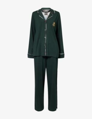 Logo-Embroidery Long-Sleeve Cotton-Jersey Pyjama Set by RALPH LAUREN