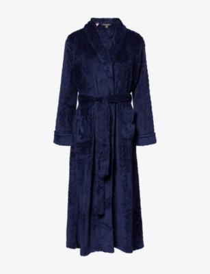 Logo Embroidery Soft Long Fleece Robe by RALPH LAUREN