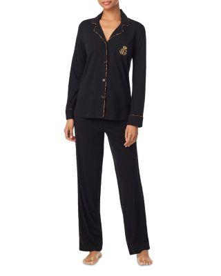 Long Sleeve Notch Collar Long Pants Pajama Set by RALPH LAUREN Long Sleeve Notch Collar Long Pants Pajama Set by RALPH LAUREN