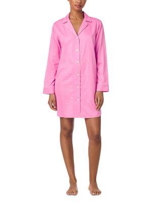 Long Sleeve Notch Collar Sleepshirt by RALPH LAUREN