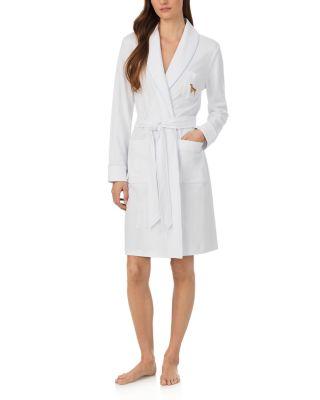 Long Sleeve Textured Woven Shawl Collar Robe by RALPH LAUREN