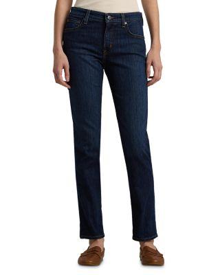 Mid Rise Straight Leg Jeans in Deep Royal by RALPH LAUREN