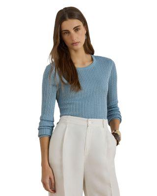 Mini Cable Crewneck Sweater by RALPH LAUREN