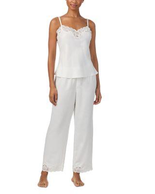 New Signature Satin Lace Cami Top & Ankle Pant Pajama Set by RALPH LAUREN